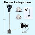 Tepelná lampa PewinGo Tortoise, bodová lampa pro plazy želvy se 2 UVA UVB bodovými žárovkami