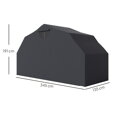 Skládací venkovní motocyklový kryt 345 x 135 x 191 cm C30-035V00BK Outsunny | černý