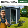 Zahradní domek plech na nářadí , antracit, se základnou, 217x110x174 cm Strend Pro