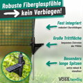 Hraniční plot s brankou, 90cm, 9 sloupků, 1 hrot, zelený, bez elektřiny pro drůběž, zvířata , VOSS.farming classic 15m