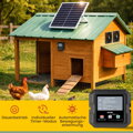 Solární ventilátor pro kurník a skleník, dvojitá solární ventilace s akumulátorem, přívod nebo odvod vzduchu, ovládací box se 3 režimy Okkobi OKSOL6140