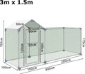 Venkovní výběh pro zvířata kurník 2 x 1 x 1,5 m