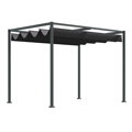 Zahradní pergola 3x2m, zahradní pavilon se střechou, kovový volně stojící zahradní pavilon s nastavitelnou střechou