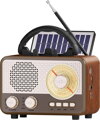 Přenosné rádio AM/FM/SW Venkovní solární retro rádio s Bluetooth reproduktorem 
