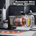 Automatický odizolovací stroj CREWORKS, 8kanálový elektrický odizolovač pro měděné kabely od 3 do 17 mm, odizolovač kabelů s 5 čepelemi a plně měděným motorem