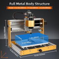 CNC frézka na kov 500W, CNC frézka na dřevo 3018 Pro Max, 3osá frézka na kov pro řezání dřeva, akrylu, MDF, plastu s plošnými spoji, pracovní plocha: 300 x 180 x 80 mm