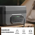 Ohřívací box na jídlo , dobíjecí s baterií 21000 mAh, vyjímatelná vnitřní nádoba z nerezové oceli o objemu 1,2 litru, nepropustný obědový box pro kancelář/cestování/piknik/kempování