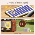 Přenosné rádio AM/FM/SW Venkovní solární retro rádio s Bluetooth reproduktorem 