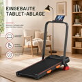 Skládací běžecký pás UMAY U18F se sklonem 10 %, 3,0 HP, 136 kg, LED |černá