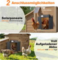 Hliníkové automatické kuřecí dvířka, solární elektrická kuřecí dvířka s velkým displejem, světelným senzorem, časovačem, dálkovým ovládáním