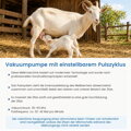 Dojicí stroj pro kozy, dojicí stroj pro krávy o objemu 10 l, pulzující vakuové čerpadlo Jevervd  065