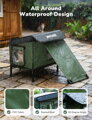 Vyhřívaný domeček pro kočky zvýšený s vyhřívanou podložkou Pecute Outdoor |zelená