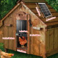 Automatická solární dvířka do kurníku světelný senzor TRIOCO | černá