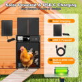 Automatická solární dveřka kurníku, hliníkové dveře kurníku s časovačem, světelným senzorem, ručním ovládáním, vodotěsným LED displejem, dálkovým ovládáním, hliníkové solární dveře kurníku s inteligentní ochranou  Yoarmyt