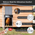 Hliníková automatická dvířka do kurníku  solární  s LED displejem dálkové ovládání