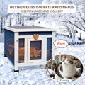 Venkovní zimní kočičí domek s izolační podšívkou pro celoroční použití HiCaptain