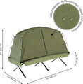 Kempinkové lehátko se stanem 190 x 80 cm  600D Polyester rybářské lehátko