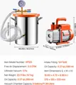 Sada vakuové komory o objemu 3 galony a vývěvy 3,5 CFM, jednostupňová vývěva, odplyňovací pryskyřice a silikonové epoxidy, hadice o délce 4,92 stopy VP125