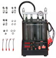 Tester a čistič vstřikovačů s 9 testovacími režimy, ultrazvukový čistič pro 4 válce (28 kHz), čistič vstřikovačů pro vozidla s vypouštěcím ventilem a provozním napětím 12 V pro automobily a motocykly Succe 2028