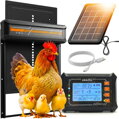 Automatická dvířka ke kurníku solární s bezdrátovým ovládáním - LCD displej, časovač a světelný senzor - Foxproof 26