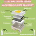 Inkubátor automatický pro kuřata, kachny a další ptáky + nový + plně automatický inkubátor + regulace teploty + displej vlhkosti + integrovaná skořápka | OBI-36