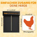 Automatická dvířka ke kurníku solární s bezdrátovým ovládáním - LCD displej, časovač a světelný senzor - Foxproof 26