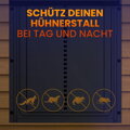 Automatická dvířka ke kurníku solární s bezdrátovým ovládáním - LCD displej, časovač a světelný senzor - Foxproof 26