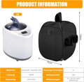 Přenosná parní sauna do domácnosti, mobilní sauna box pro 1 osobu, 9 úrovní nastavitelná teplota s dálkovým ovládáním, pro detoxikaci, relaxaci a úlevu od stresu Tazor HZL00LC-0155 | černá