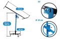 Zvedák sádrokartonových desek do max. 40 kg, výška 170-290 cm  Bitux MB19729