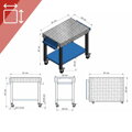 Mobilní perforovaný svářecí stůl 81x52x87cm 250kg Bituxx