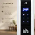 Elektrický ohřívač  2000W s ventilátorem, 3 stupni vytápění, radiátorem s LED displejem, 24hodinovým časovačem a nastavitelnou teplotou pro 18 m²