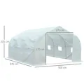 Zahradní skleník fóliovník dveře na zip 4,45 x 3 x 2,05 m