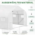 Zahradní skleník fóliovník dveře na zip 4,45 x 3 x 2,05 m