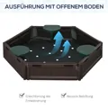 Dětské pískoviště s krytem, ​​4 místa odolné plastové stěny  Φ120 x 21 cm