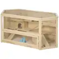 Klec pro malá zvířata, klec pro hlodavce, domeček pro hlodavce s 1 rampou, 1 kolébkou, odnímatelnou podlahovou vanou