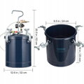 Tlaková nádoba na barvu VEVOR, 10l/2,5gal, tlaková nádoba na barvu s vzduchem, 1,5 mm + 4 mm, dvě trysky, dvě stříkací pistole pro průmysl, bytové dekorace, architekturu, stavebnictví, automobilové lakování, 60 PSI Max