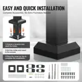 Zábradlí madlo pro 1–2 schody, schodišťové zábradlí pro seniory černé 680mm  FG-12