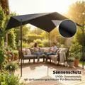 Pergola Outsunny Pavilion 3x3m Voděodolná stabilní zimní sluneční clona se sedlovou střechou, trojúhelníkové výztuhy