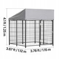 Venkovní  klec,  pro psa , kočku  , 1,12 x 1,15 x 1,25 m velká psí bouda s bezpečným zámkem s UV odolnou a vodotěsnou střechou, odolná klece pro velké psy, VEVOX 58P