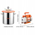 Vakuová pumpa s 19l vakuovou komorou 100L/min vývěva 180W AC 220V/50HZ 1440rpm 5pa 250ml olejový objem HVAC vakuové jednotky Chladicí vakuová pumpa pro stabilizaci dřeva odplyňování VEVVO C5