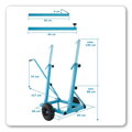 Vozík na sádrokarton OSB desky  do 275 kg MS-19188 Bitux