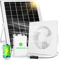 Solární ventilátor LGMCF s baterií 24 000 mAh  s ochranou proti zpětnému toku, pro kůlnu, kurník, skleník, boudu pro domácí mazlíčky, okenní odsávání
