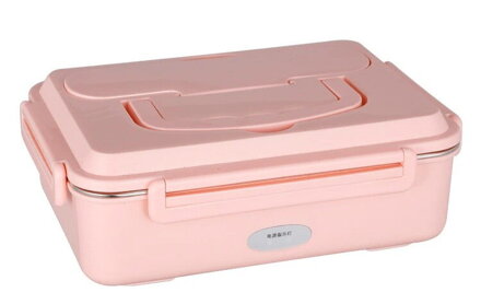 Ohřívací box na jídlo osobní , nákladní auto ,  kancelář 220v, 12v, 24v, Trovita růžová