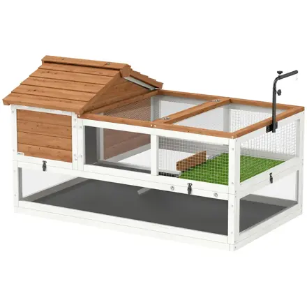 Želví domek, 2patrový terárium, objímka pro lampu, klec pro malá zvířata, PAWHUT | oranžová