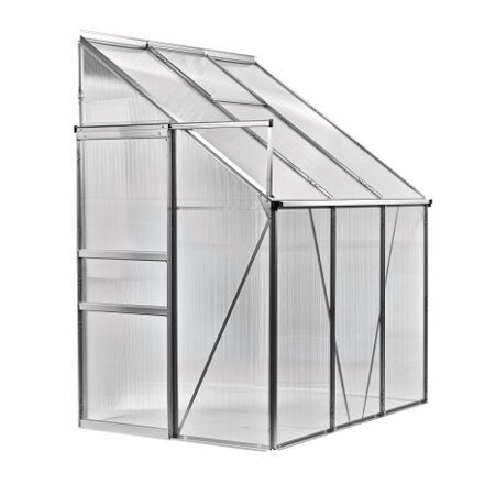 Hliníkový skleník ke zdi polykarbonát 193x127x218 cm HOMCA POLY