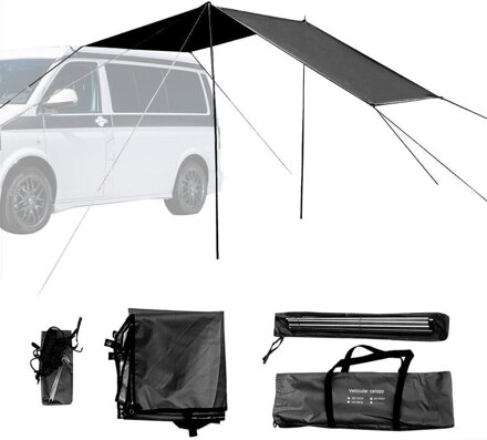 Markýza na auto, stan, kempování, SUV, markýza pro obytný vůz, 210D UV ochrana, vodotěsná, pro karavan, dodávku, obytný vůz 