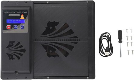 Horizontální dvířka do kurníku inteligentní automatické dveře | černý 