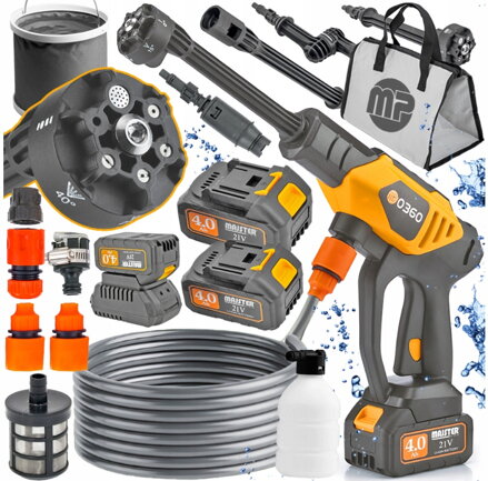 Přenosná myčka akumulátorová vodní pumpa POSTŘIKOVAČ na mytí tryska MP0360