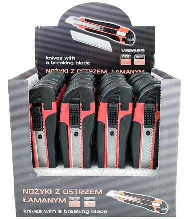 Nože s odlamovací čepelí 18 mm, 24 ks 