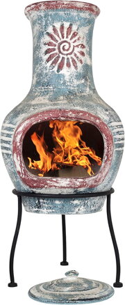 Terasová kamna zahradní krb , hliněný krb | La Hacienda Swirl 